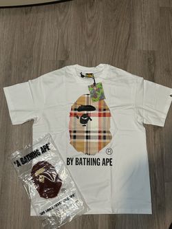 White burberry x Bape shirt
