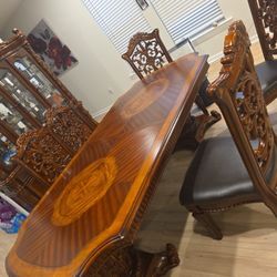 Dinner Diner Butterfly Table  With 8 Chairs And Middle Parts  