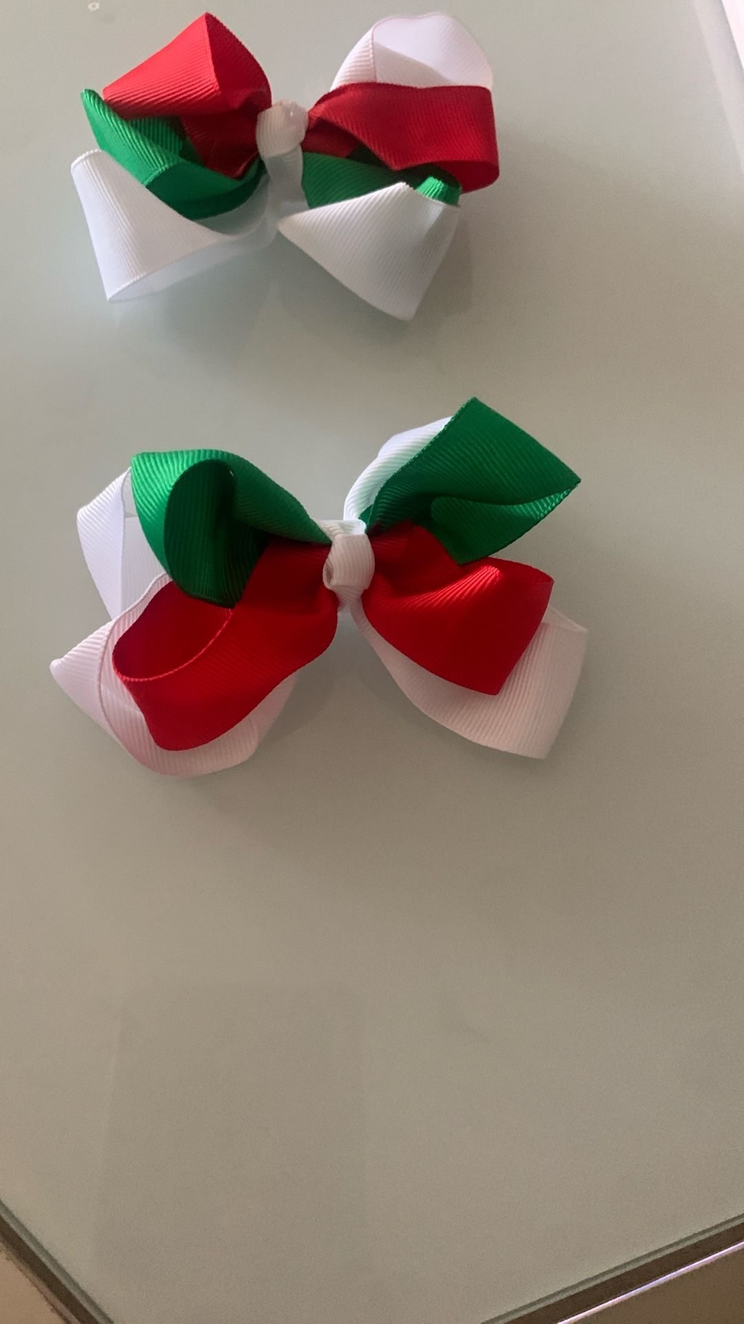 2 Pz Moño Tricolor Para Niña