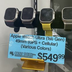 HUGE APPLE SALE!!! APPLE WATCH ULTRA (1ST GEN) 49MM (GPS + CELLULAR)(VARIOUS COLORS) 