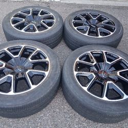 2024 OEM ORIGINAL TAKEOFFS CHEVY TAHOE RST 22 INCH TIRES BRIDGESTONE 60 % $  875