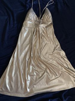 Sexy strappy gold dress size small