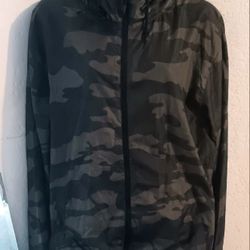 Army Print Windbreaker Jacket
