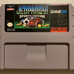 Jeopardy! Sports Edition Super Nintendo Game NES