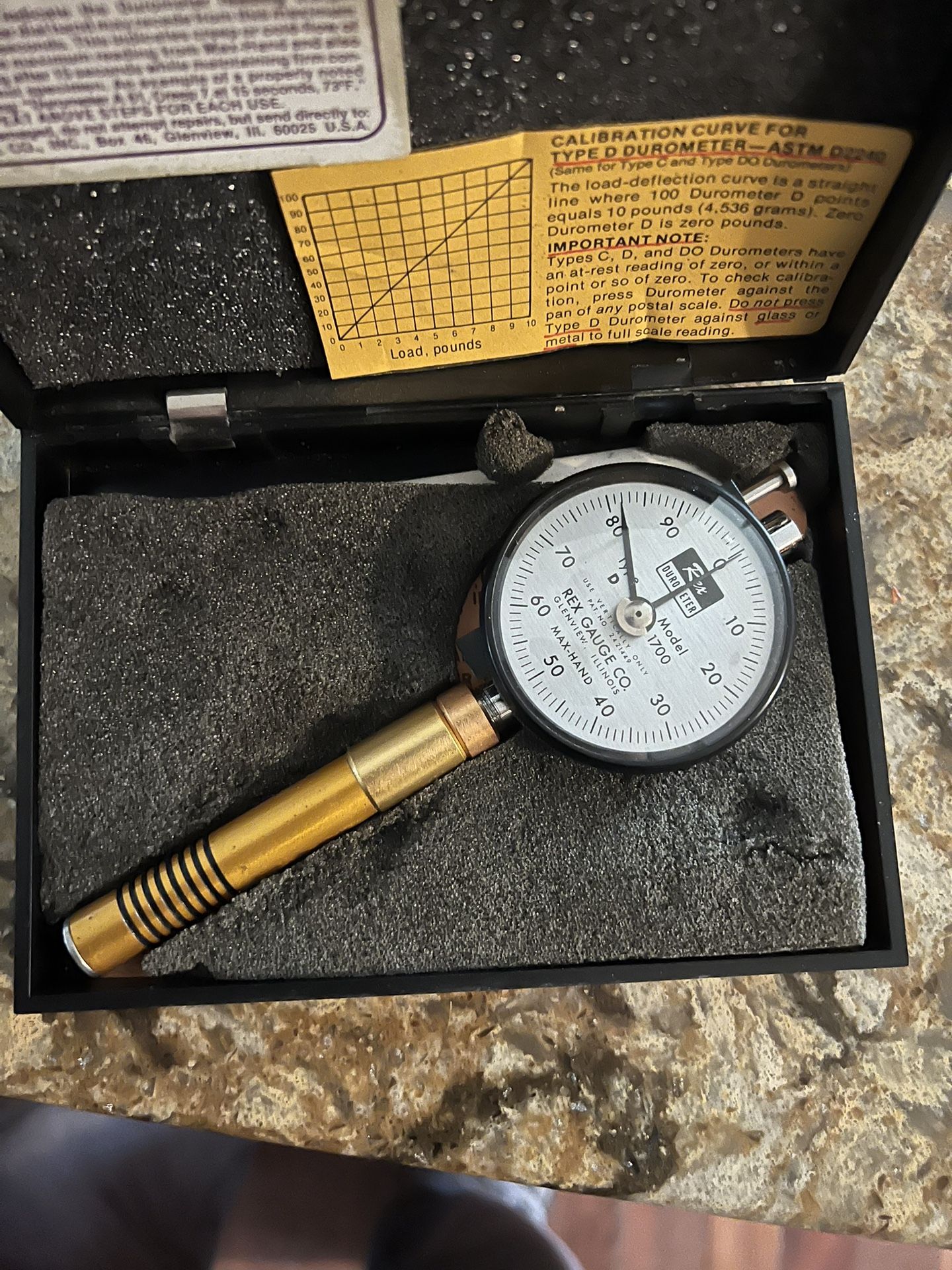 Rex Type D Durometer Model 1700