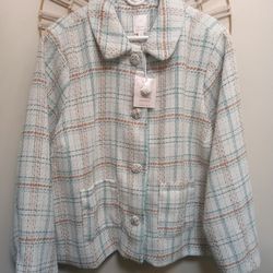 NWT LC By Lauren Conrad Short Tweed Jacket Ladies Size 2X