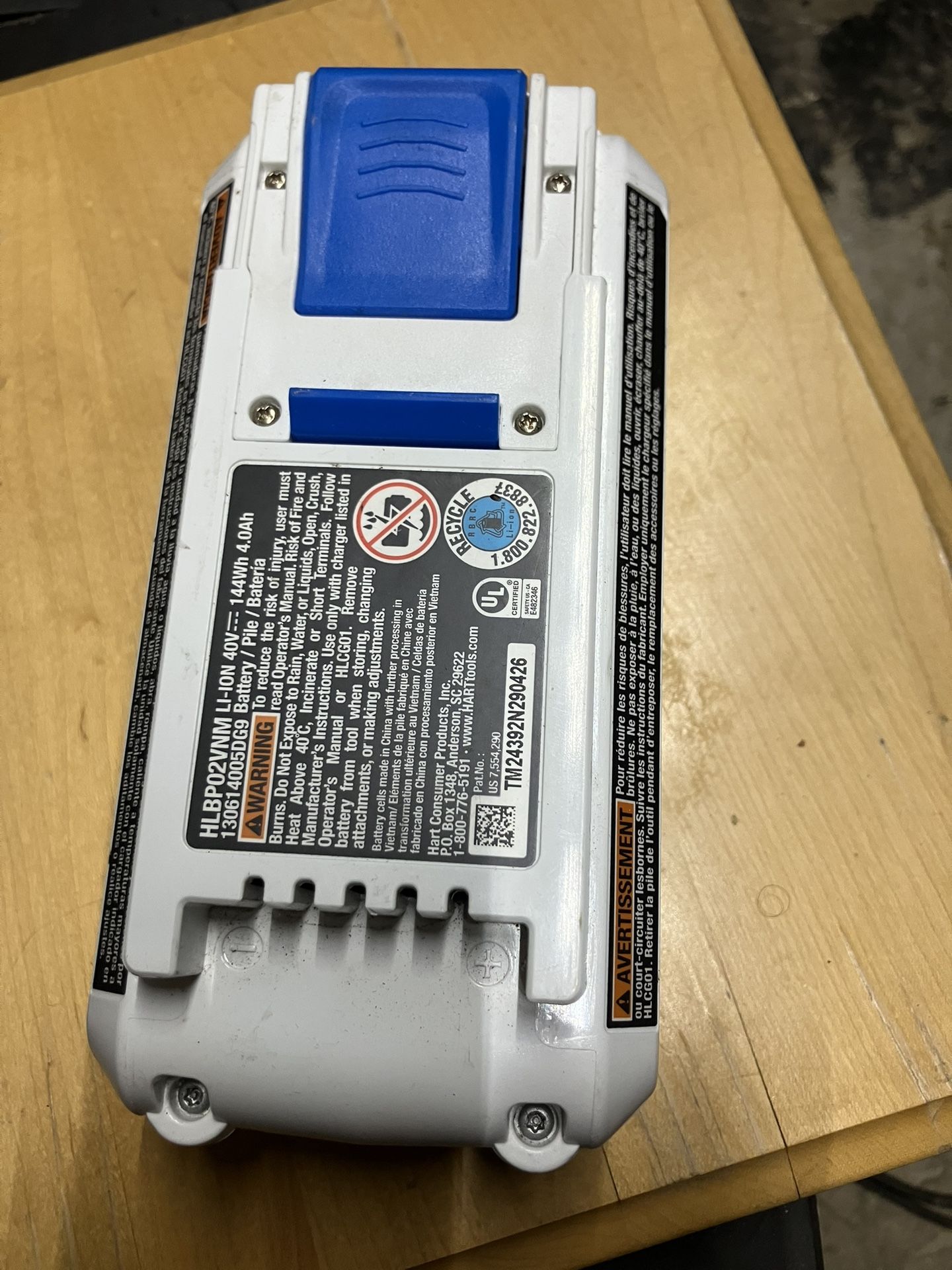 Hart 40V 4AH Battery Like New
