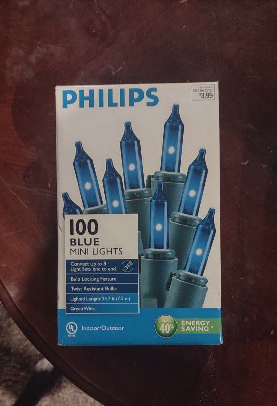 Phillips 100 Bulb Mini Lights Blue