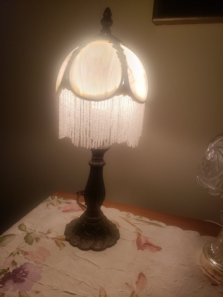 Vintage Lamp. Glass Dome Shade