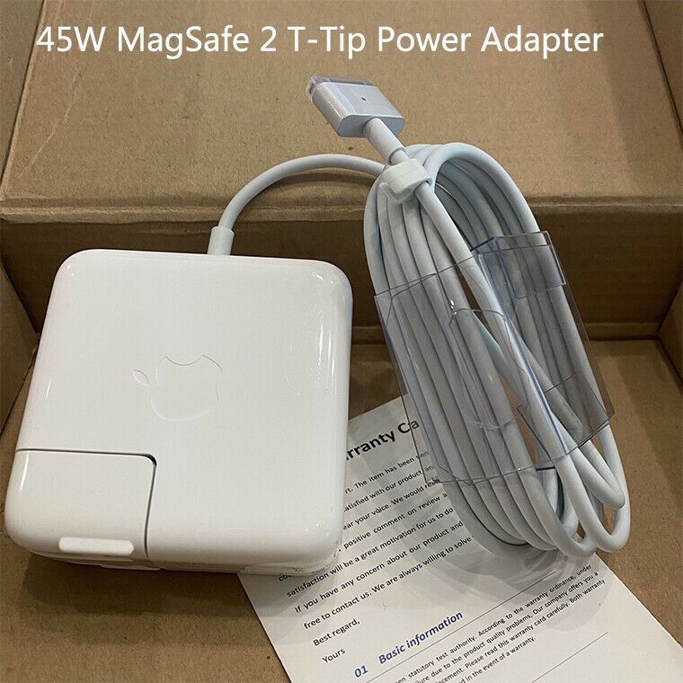 Original 45W MagSafe 2 T-Tip Power Adapter Charger for MacBook Air 11 Inch 13 Inch 2014 2015 2016 2017 2018 A1465 A1436
