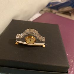 Beautiful Authentic Swarovski Memories Miniature Mantle  Clock 