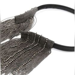 PESERICO
fringed crystal- embellished headband