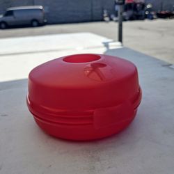 Tupperware Red Burger Container