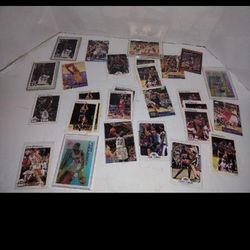 Lot of 90s basketball cards, including Kobe, Bryant and Shaq