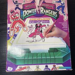 Vintage 1994 Mighty Morphin Power Rangers Bandai Light Up Drawing Desk *RARE*