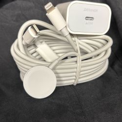 10 foot C type to lightning charger with wall plug