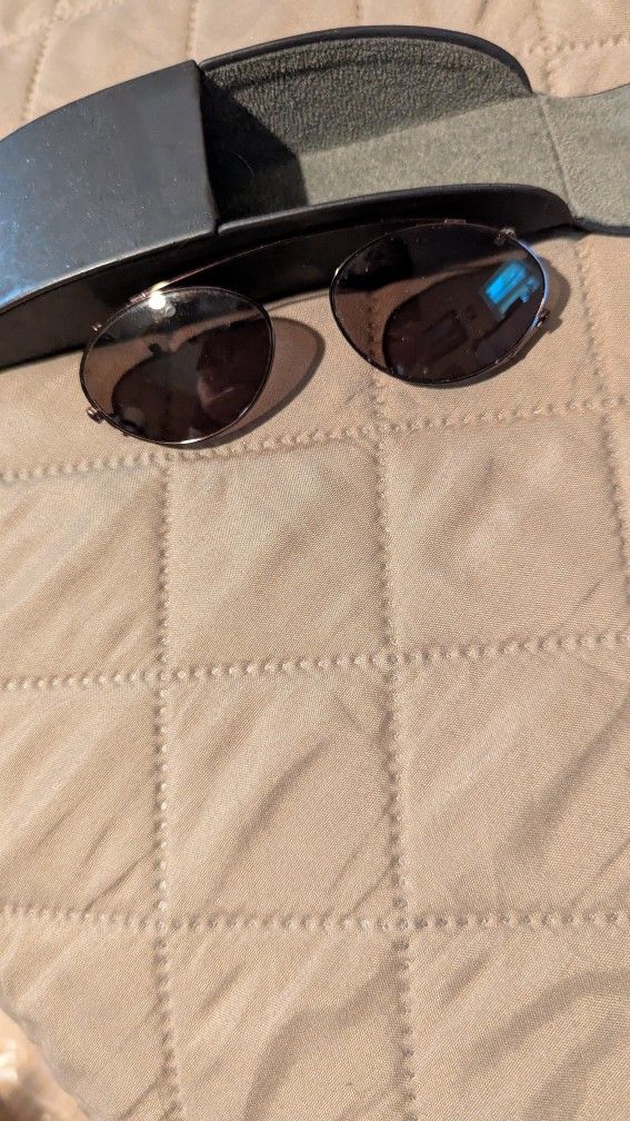 Clip On Sunglasses With Hard Case