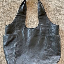 Lucky Brand Black Leather Tote Bag - $25