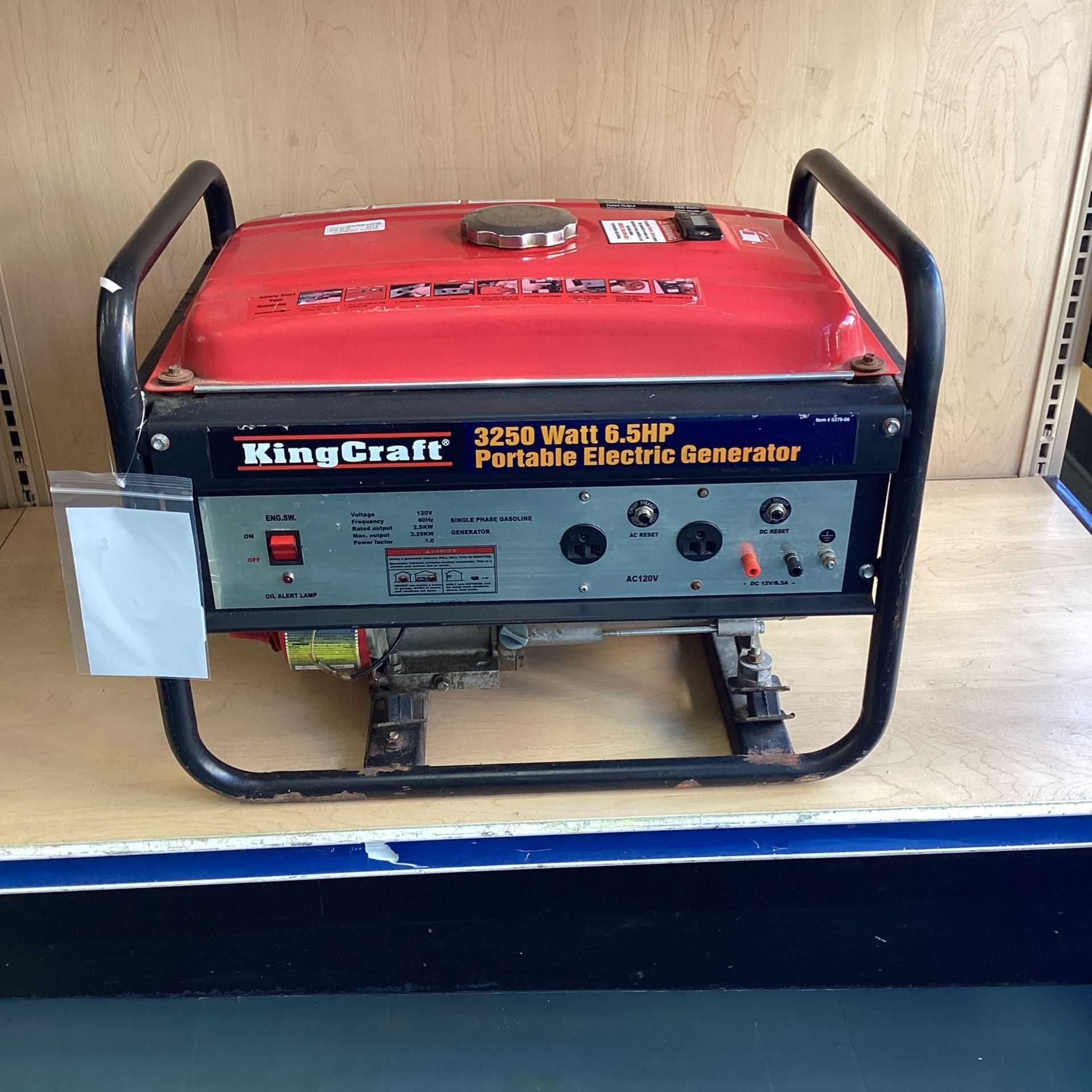 KingCraft 3250 Watt 6.5 HP Portable Electric Generator