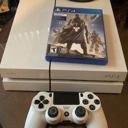 PlayStation 4 Glacier White Limited Edition/ Destiny Game