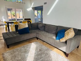 Z Gallery grey sectional couch L shape two pieces