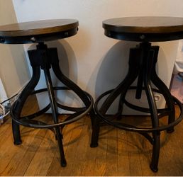 Industrial Bar Stools Set of 2
