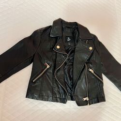 Black Leather Jacket XS / 5T Like New!