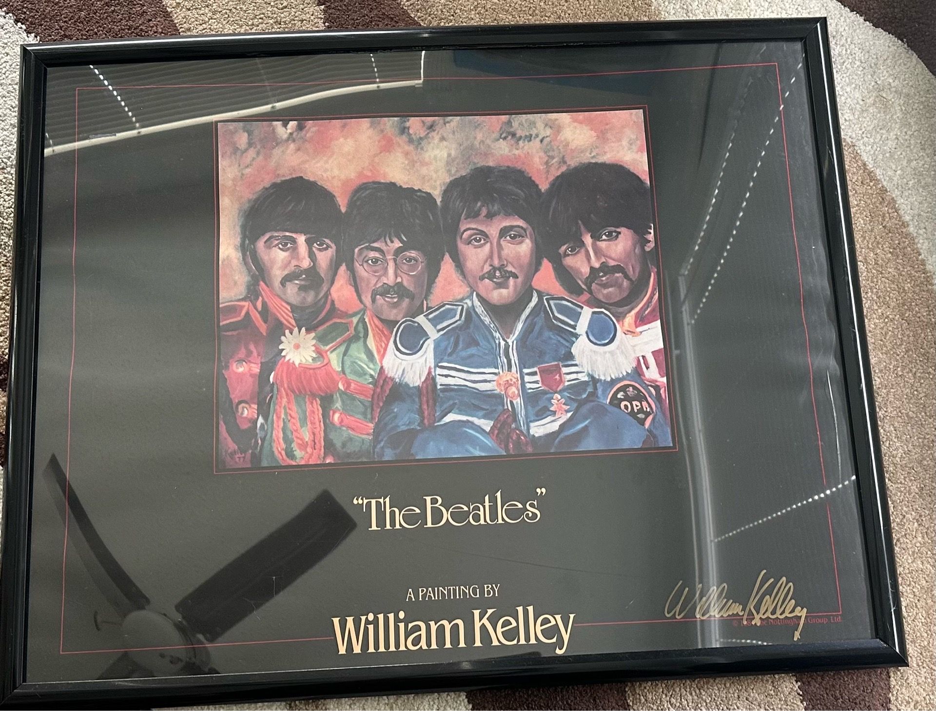 Authentic Beatle Poster signed by painter William Kelley 50.00