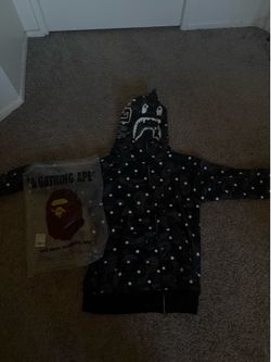 bathing ape hoodie 3 sizes small medium large
