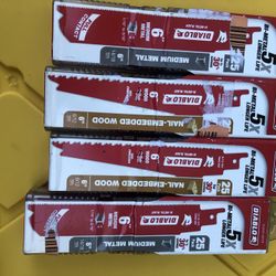 5X BI METAL 6 INCHES LONG FOR THE SAW ZALL 25 PIECES EACH PACK BRAND NEW 40 EACH OR 140 FOR ALL
