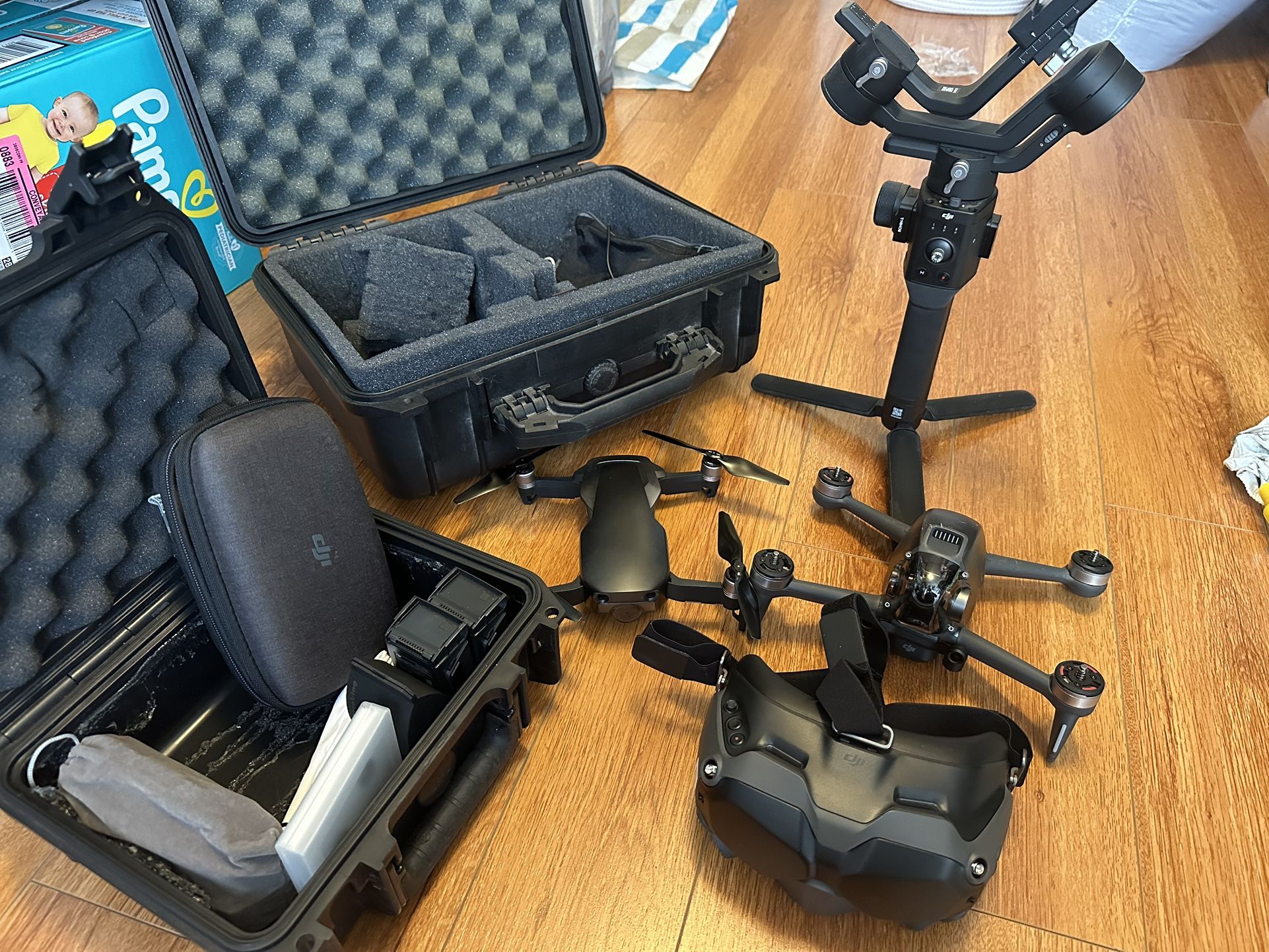 DJI Ronin-S, FPV Drone, Goggles, Mavic Air Bundle + Accessories