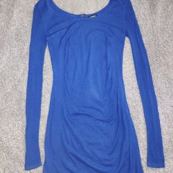 Blue Long Sleeved Dress