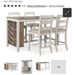 Skempton Counter Height Dining Table w/ 4 Barstools