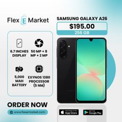 Samsung Galaxy A26 5G 256GB Unlocked New | FlexEmarket Holidays Sale!
