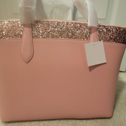 Kate Spade Pink Glitter Tote NWT