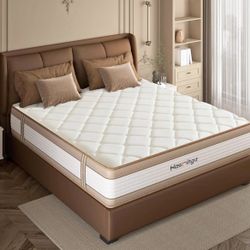 HS02-12Q 12 Inch Queen Mattress, Hybrid Medium Firm Memory Foam Mattress with Innerspring, Reinforce