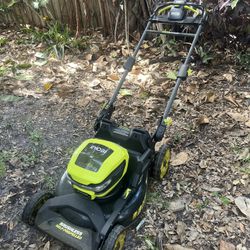 Ryobi brushless 21” lawn mower and leaf blower