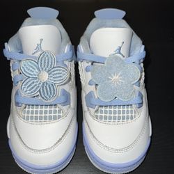 Kids Air Jordan 4 Retro 'Forget Me Not' Size 9c