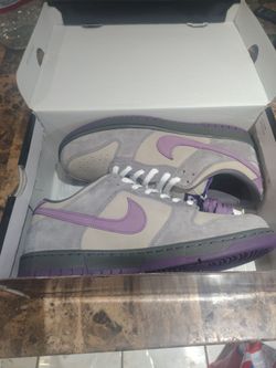 Nike Dunk Low Grey Purple Suede Sneakers