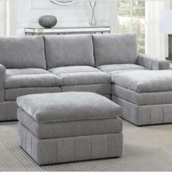 Sectional Sofa + Ottoman