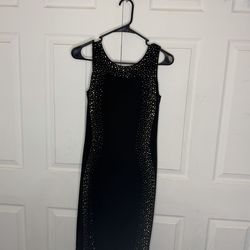 ✨ Calvin Klein Studded Dress – Size S – Fitted Black Dress