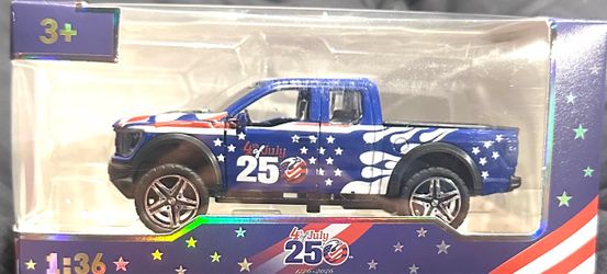 4th of July 250 Years F-150 Ford Raptor 1:36 Scale