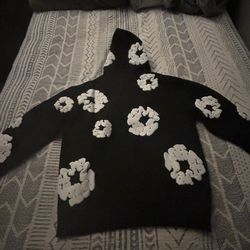 Black And White Denim Tears Hoodie