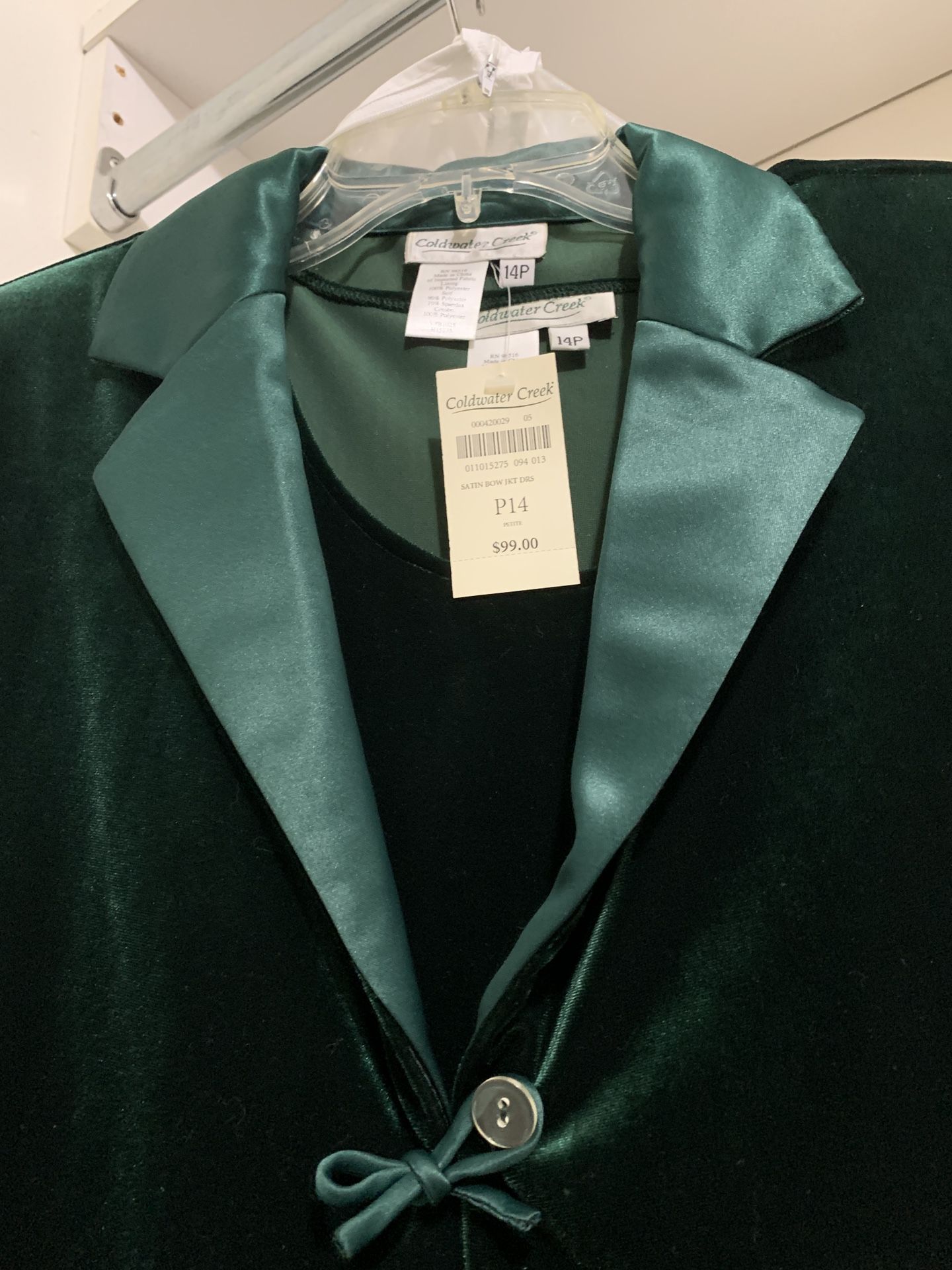 NEW! Emerald Green Woman’s Dress / Jacket (14P)