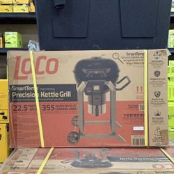  LOCO 22.5 in. SmartTemp Kettle Charcoal Grill in Black with Stand 