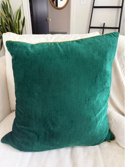 Anthropologie velvet emerald green throw pillow