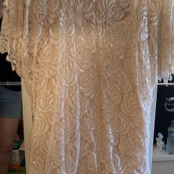 Formal Lace Top & Skirt Set