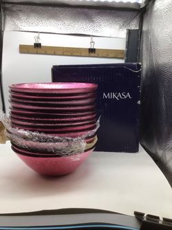 🩷 MIKASA 🩷 Pink Bowls  ✨Twelve Total ✨ Great Condition 💎 X12 - MIKASA  6” Pink GALA Bowls 💎 Like New💎 ✨List Price - $36 Set of Four✨
