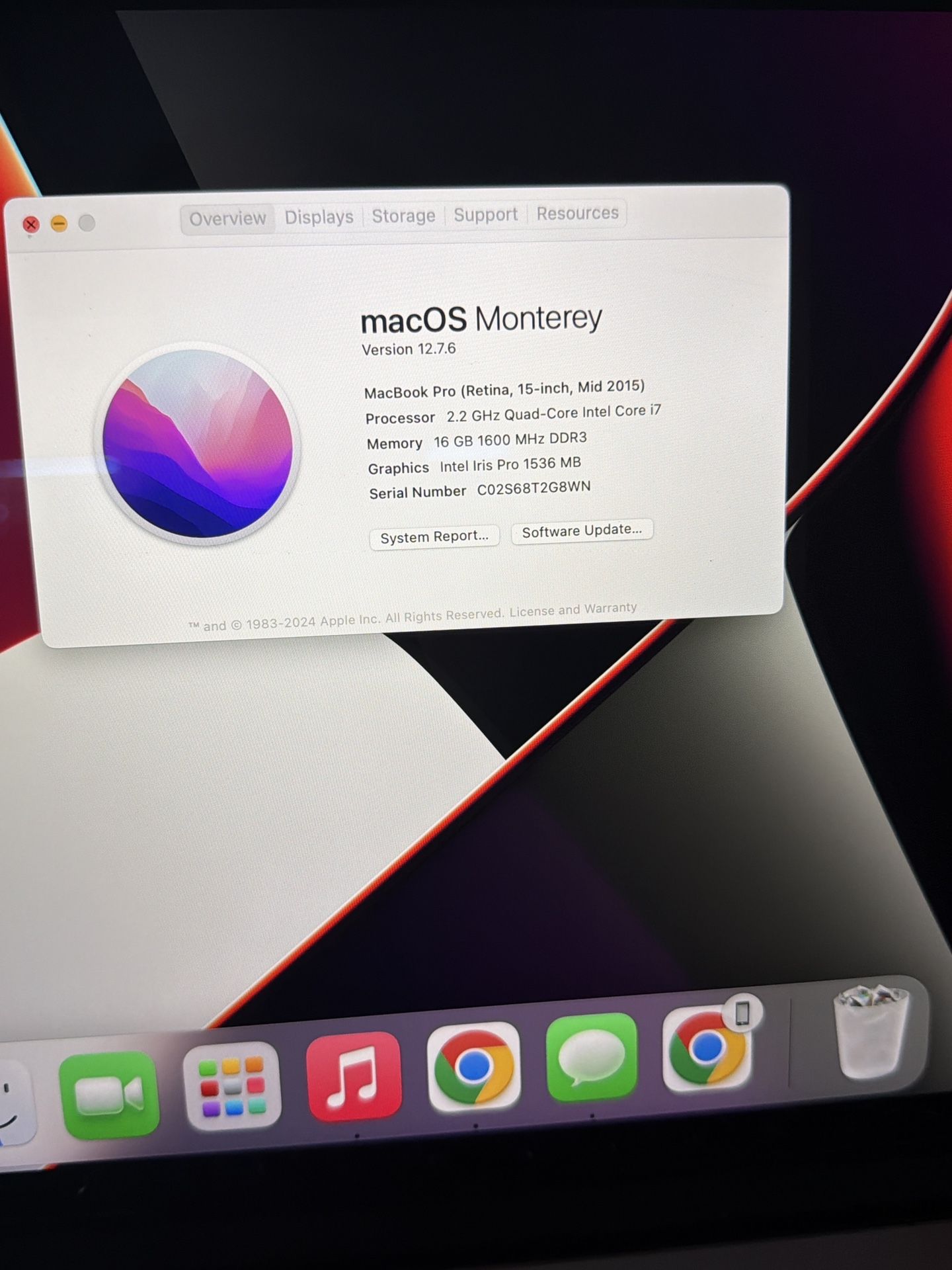 MacBook Pro 2015 ‘ 15 Screen. 