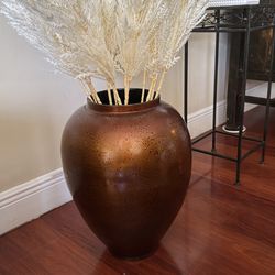 Home Décor Bundle – Buddha Wall Art, Vase w/ Pampas & Metal Plant Stand